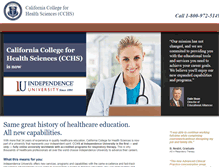 Tablet Screenshot of californiacollegeforhealthsciences.org